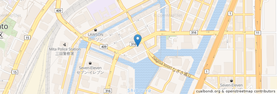 Mapa de ubicacion de かたおか歯科医院 en 日本, 東京都, 港区.