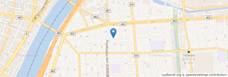 Mapa de ubicacion de ビルダーズ en Japonya, 東京都, 墨田区.