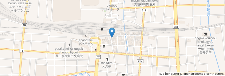 Mapa de ubicacion de Parking KOYOEN en ژاپن, 岐阜県, 大垣市.
