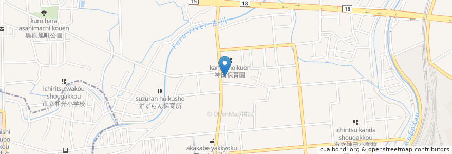 Mapa de ubicacion de 本念寺 en 日本, 大阪府, 寝屋川市.