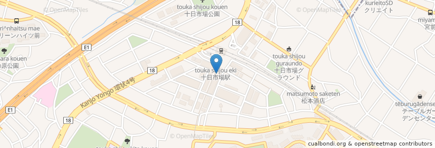 Mapa de ubicacion de ココカラファイン薬局 en 일본, 가나가와현, 요코하마시, 緑区.