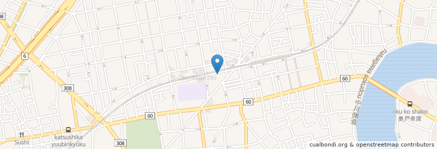 Mapa de ubicacion de おきよ en 日本, 東京都, 葛飾区.