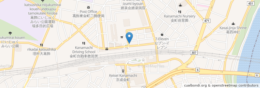 Mapa de ubicacion de ガスト en Japan, Tokio, 葛飾区.
