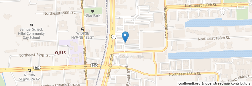 Mapa de ubicacion de PurePoint Financial en United States, Florida, Miami-Dade County, Aventura.