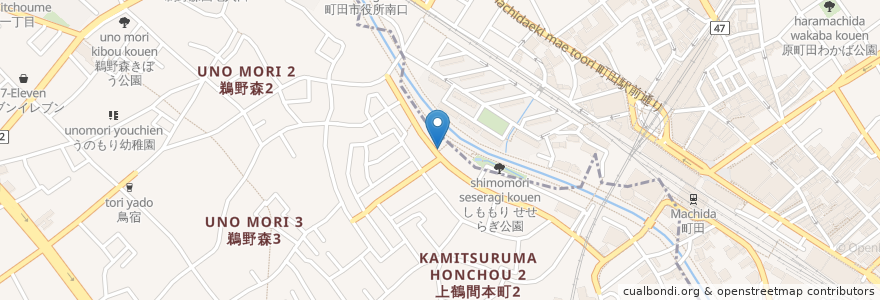 Mapa de ubicacion de 鹿島神社元宮 en ژاپن, 東京都, 相模原市, 町田市, 南区.