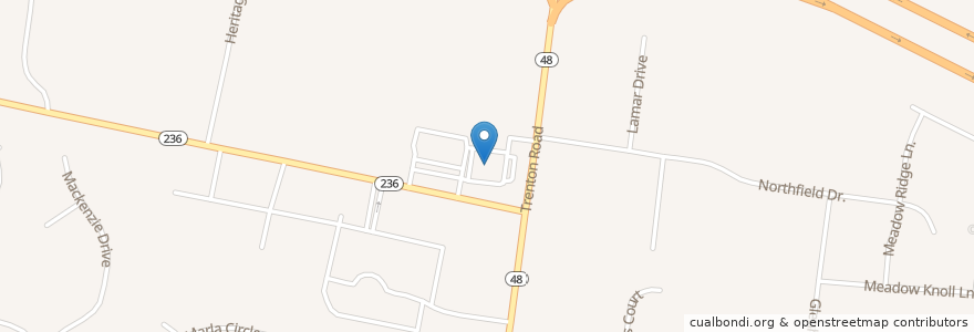 Mapa de ubicacion de Walgreens en アメリカ合衆国, テネシー州, Montgomery County, Clarksville.
