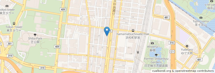Mapa de ubicacion de エポスカード en Japan, Tokyo, Minato.