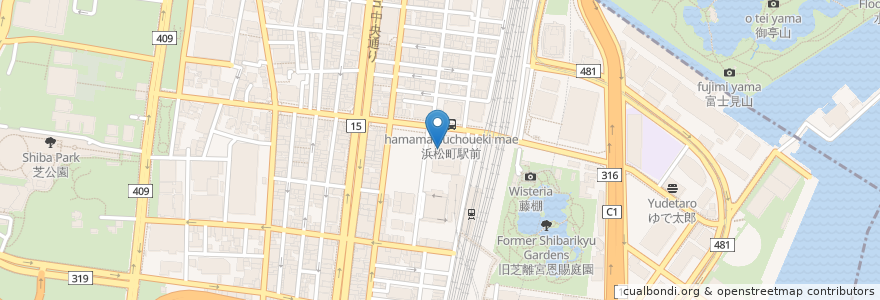 Mapa de ubicacion de 三井住友銀行 en ژاپن, 東京都, 港区.