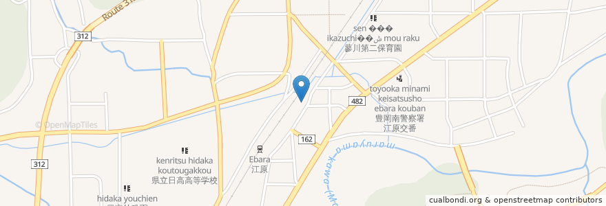 Mapa de ubicacion de サンロードナカノ薬局 en Japão, 兵庫県, 豊岡市.