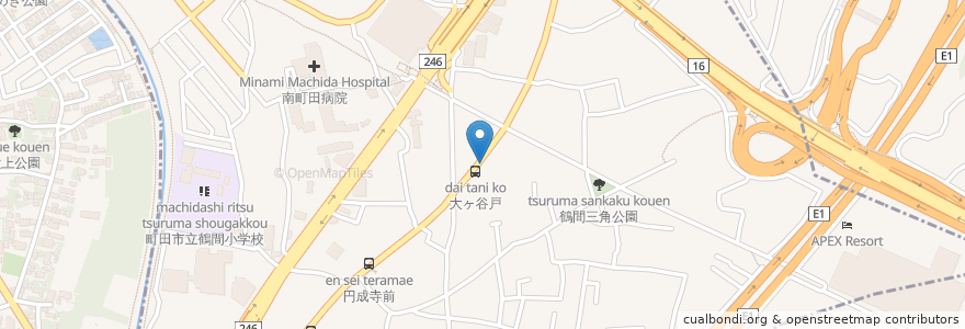 Mapa de ubicacion de bamboo en 일본, 도쿄도, 町田市.