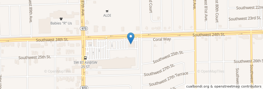 Mapa de ubicacion de Walgreens en Amerika Syarikat, Florida, Miami-Dade County.