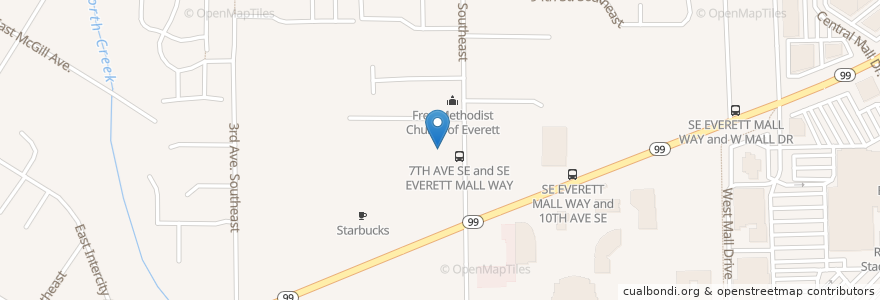 Mapa de ubicacion de Starbright en ایالات متحده آمریکا, واشنگتن, Snohomish County, Everett.