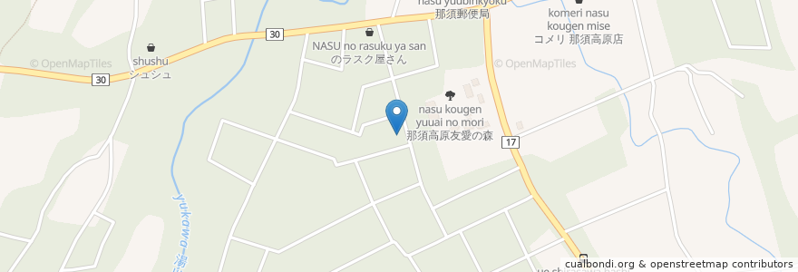 Mapa de ubicacion de きんさいや en Japão, 栃木県, 那須郡, 那須町.