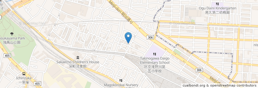 Mapa de ubicacion de スナックニューナカザト en 日本, 東京都, 北区.