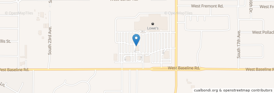 Mapa de ubicacion de Subway en アメリカ合衆国, アリゾナ州, Maricopa County, フェニックス.