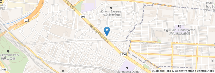 Mapa de ubicacion de シティホール梶原 en اليابان, 東京都, 北区.