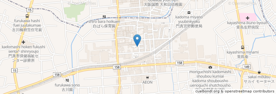 Mapa de ubicacion de 北新すし en 日本, 大阪府, 門真市.