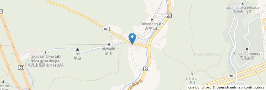 Mapa de ubicacion de 栗茶屋 en اليابان, 東京都, 八王子市.