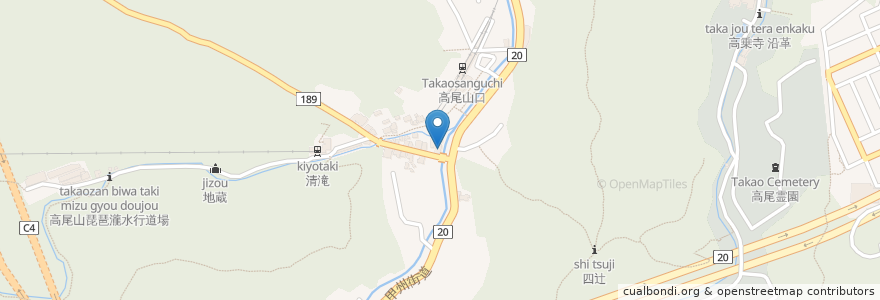 Mapa de ubicacion de 琵琶屋 別館清流亭 en 日本, 東京都, 八王子市.