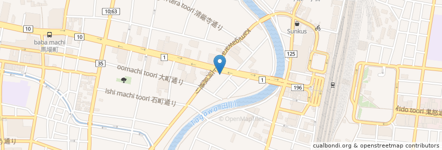 Mapa de ubicacion de 角ハイボール酒場 en 日本, 栃木県, 宇都宮市.