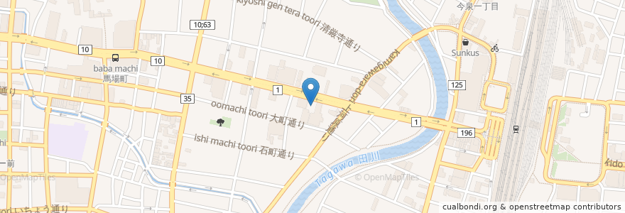 Mapa de ubicacion de ファーストパーク en 日本, 栃木県, 宇都宮市.