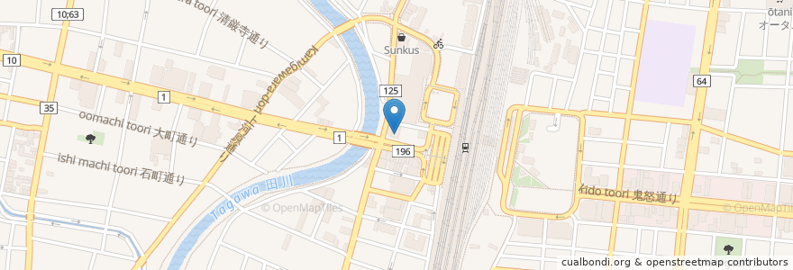 Mapa de ubicacion de 白木屋JR宇都宮西口駅前店 en 日本, 栃木県, 宇都宮市.