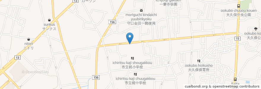 Mapa de ubicacion de あじさい en Japan, Osaka Prefecture, Moriguchi.