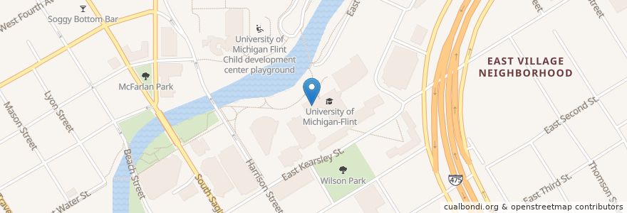 Mapa de ubicacion de Women's Educational Center en États-Unis D'Amérique, Michigan, Genesee County, Flint.