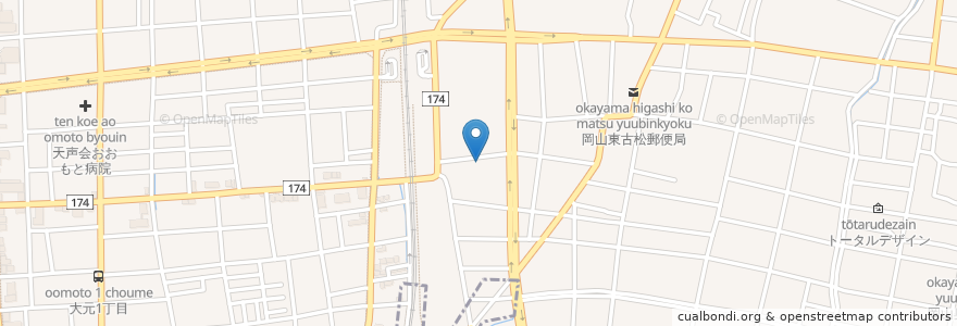 Mapa de ubicacion de 酔虎伝 en Japan, 岡山県, 岡山市, 北区.