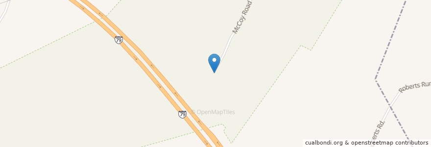 Mapa de ubicacion de SGL 223 en アメリカ合衆国, ペンシルベニア州, Greene County, Whiteley Township.