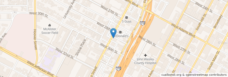 Mapa de ubicacion de 901 Bar & Grill en ایالات متحده آمریکا, کالیفرنیا, Los Angeles County, لوس آنجلس.