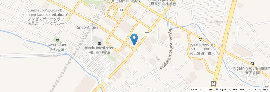Mapa de ubicacion de 花ひこ en Japon, Préfecture De Shiga, 草津市.