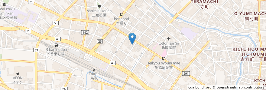 Mapa de ubicacion de ロンゴロンゴ en 日本, 鳥取県, 鳥取市.