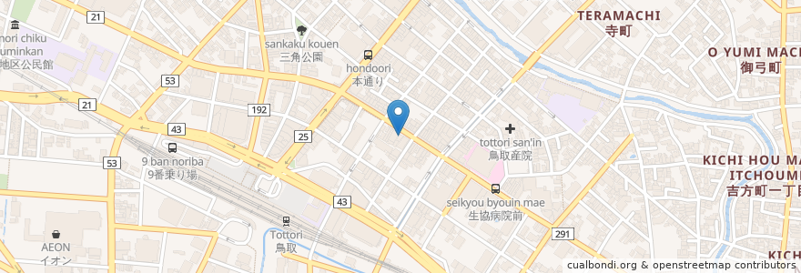 Mapa de ubicacion de OLTRE・ITALIANO en ژاپن, 鳥取県, 鳥取市.