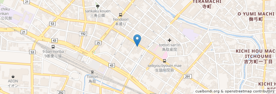 Mapa de ubicacion de とっとり屋 en Япония, Тоттори, 鳥取市.