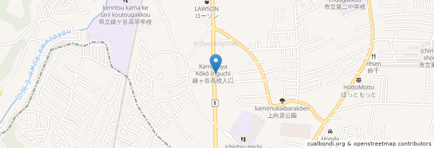 Mapa de ubicacion de エホバの証人の王国会館 en Japón, Prefectura De Chiba, 鎌ケ谷市.