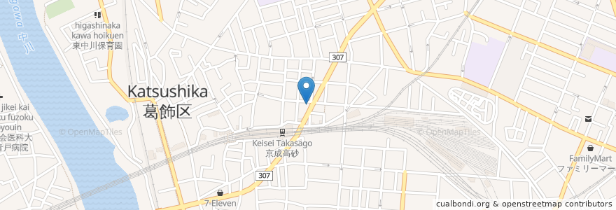 Mapa de ubicacion de 水戸薬局 en Япония, Токио, Кацусика.