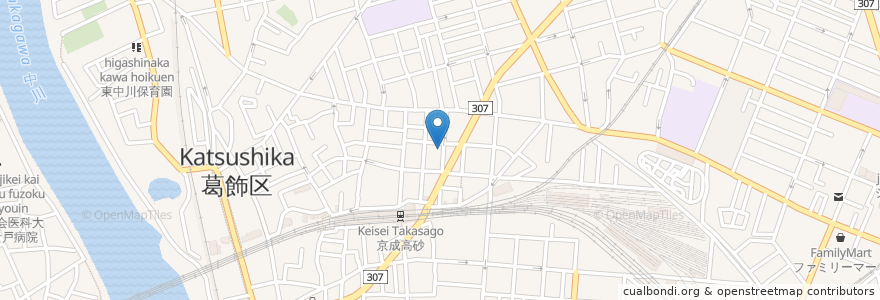 Mapa de ubicacion de しなのや en Japonya, 東京都, 葛飾区.