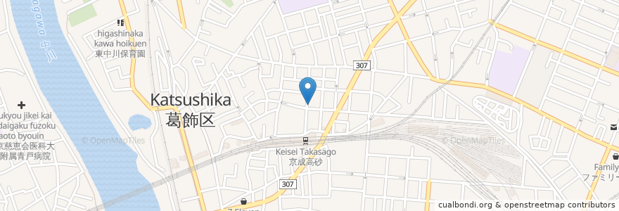 Mapa de ubicacion de 韓国食堂 ぶた家 en 日本, 东京都/東京都, 葛飾区.