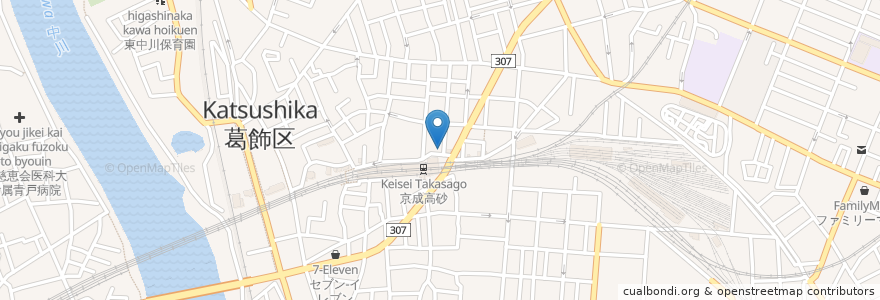 Mapa de ubicacion de 吉野家 en Giappone, Tokyo, 葛飾区.