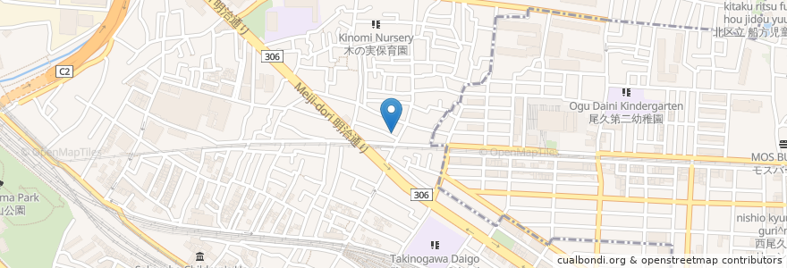 Mapa de ubicacion de 都電もなか本舗明美製菓 en Japan, Tokyo, Kita.