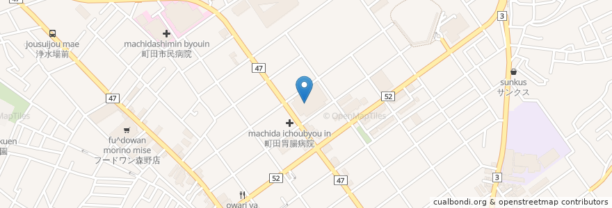 Mapa de ubicacion de スギ薬局 en Japón, Tokio, Machida.