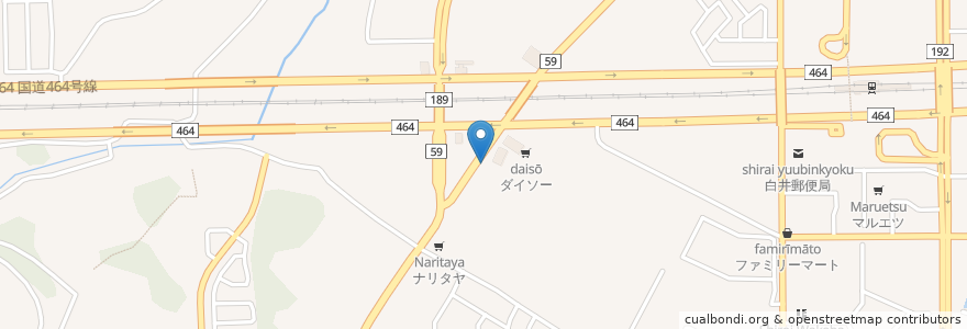 Mapa de ubicacion de 古武術武田流兵法身心舘 en ژاپن, 千葉県, 白井市.