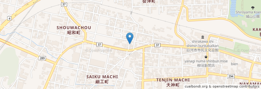 Mapa de ubicacion de 片倉医院 en ژاپن, 福島県, 白河市.