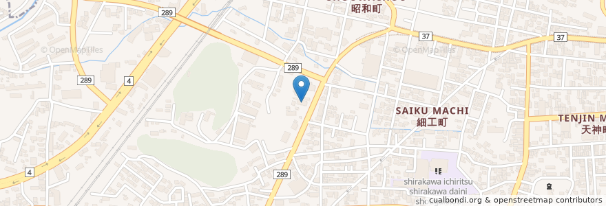 Mapa de ubicacion de 尾股整形外科医院 en Япония, Фукусима, Сиракава.