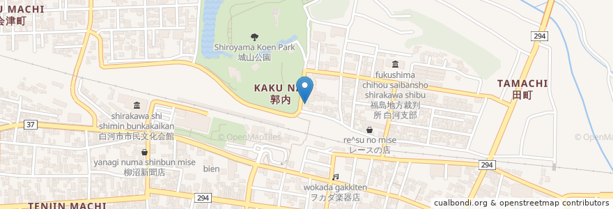 Mapa de ubicacion de Munakata en 日本, 福島県, 白河市.