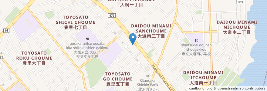 Mapa de ubicacion de ジュノン en Jepun, 大阪府, 大阪市, 東淀川区.