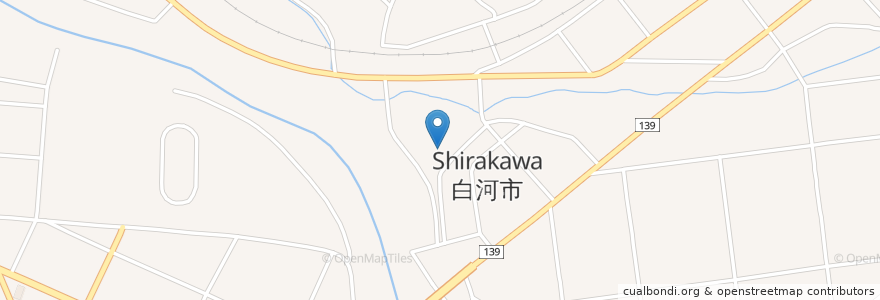 Mapa de ubicacion de 鹿嶋神社 en Japon, Préfecture De Fukushima, 白河市.