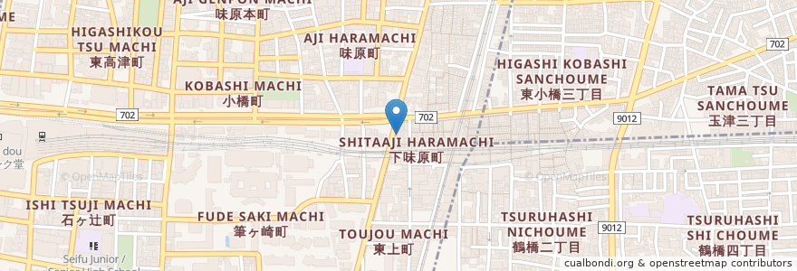 Mapa de ubicacion de Cafe Click & Clack en Япония, Осака, 大阪市, 天王寺区.