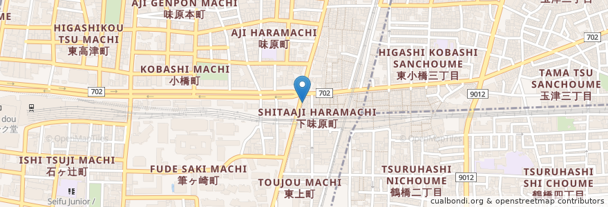 Mapa de ubicacion de FLAME en Jepun, 大阪府, 大阪市, 天王寺区.